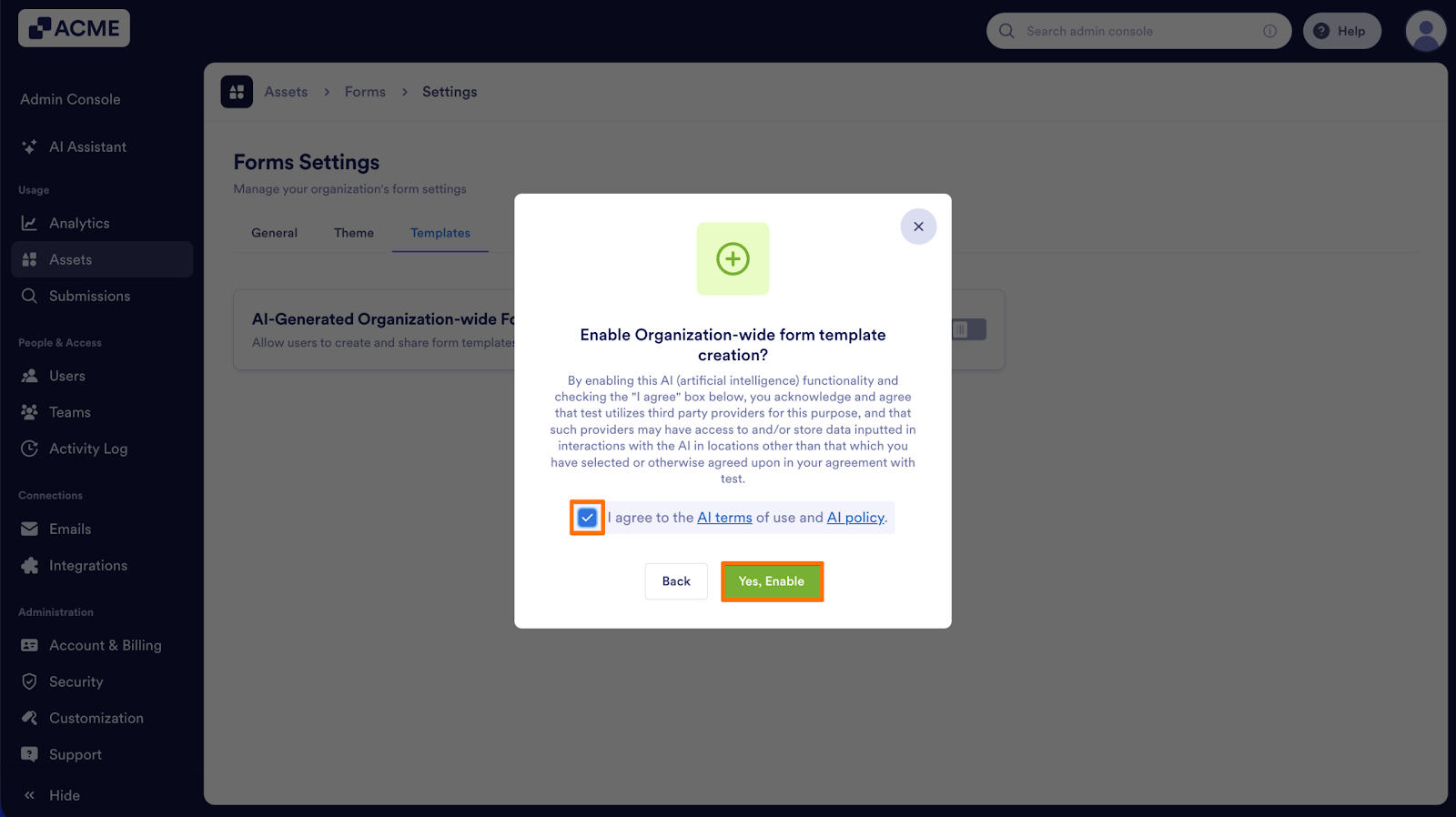 How to Manage AI Generated Form Templates Organization-Wide from the Admin Console Image-4