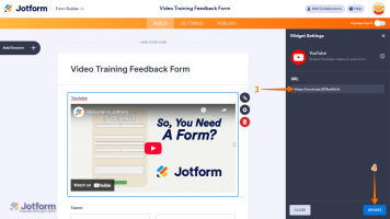 How to Add and Set Up a YouTube Video in Your Form