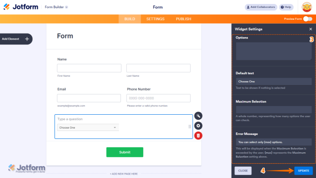 How to Add and Set Up Checkbox in Dropdown Widget on Your Form