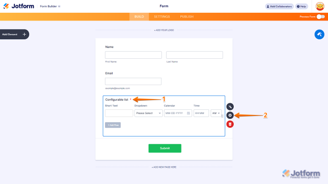 How to Access and Configure the Question Properties of a Widget