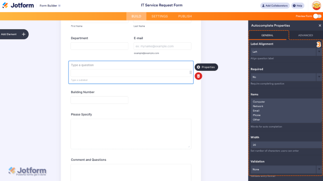 How to Add and Set Up the Autocomplete Widget on Your Form