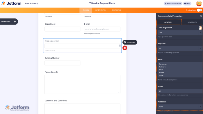 How to Add and Set Up the Autocomplete Widget on Your Form