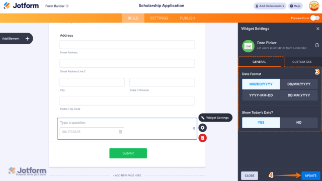 How to Add and Set Up the Date Picker Widget