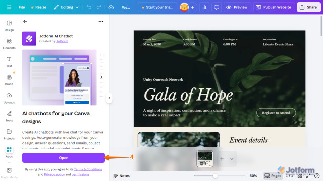 How to Create an AI Chatbot in Canva