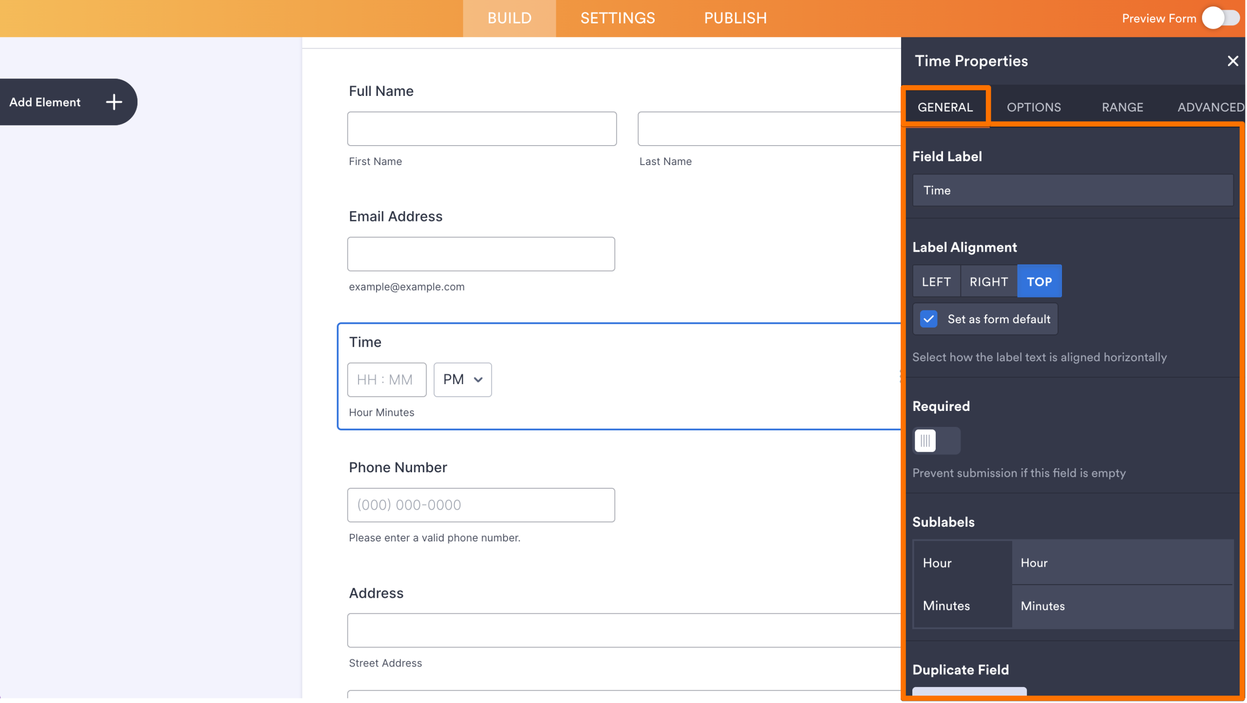 How to Add Time Field to a Form Image-4
