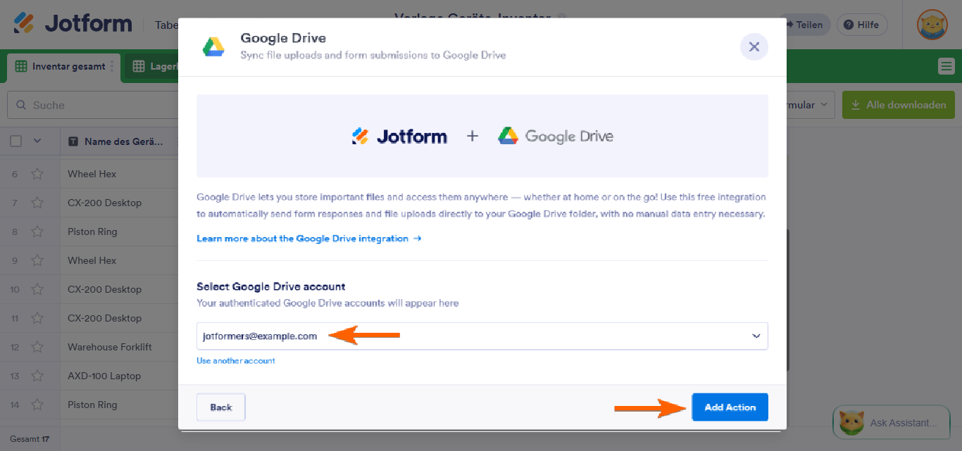 So senden Sie Daten in Jotform Tabellen an andere Apps Image-7