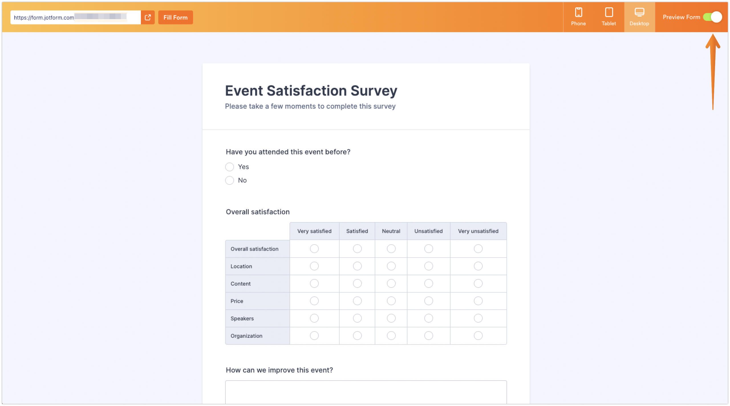 Jotform Form Builder Form Preview