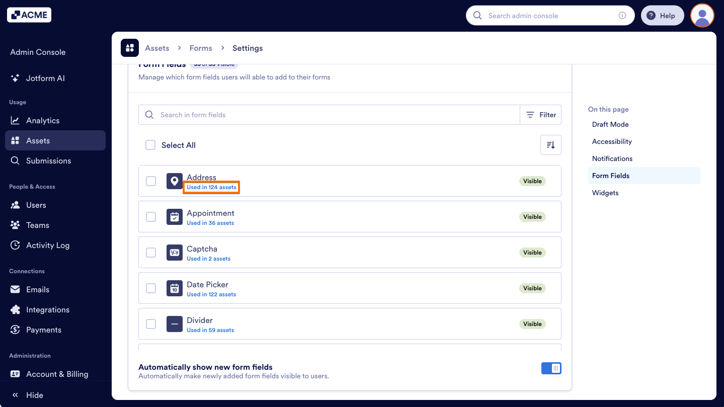 How to Show or Hide Form Fields Organization-Wide from the Admin Console Image-7
