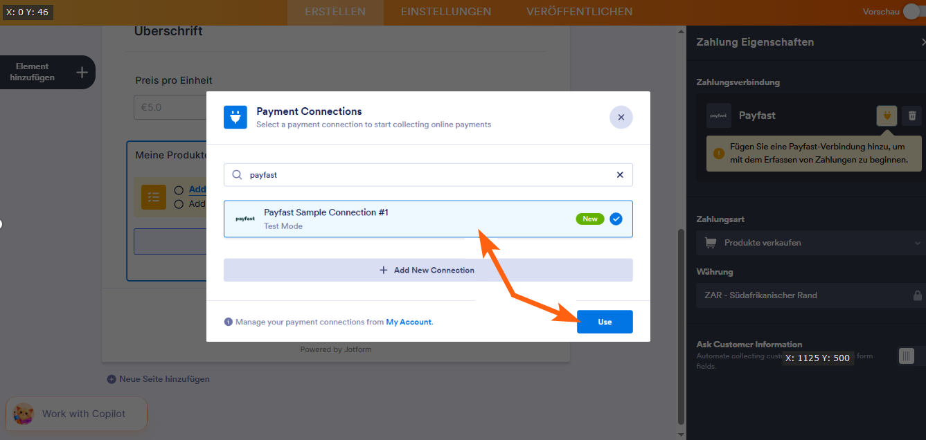 So integrieren Sie Ihr Formular in Payfast Image-14