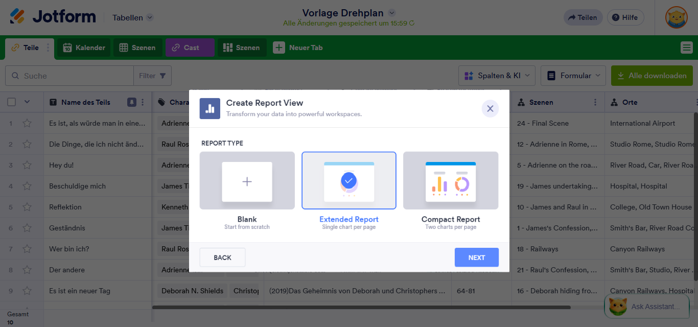 So fügen Sie Jotform Tabellen verschiedene Ansichten hinzu Image-12