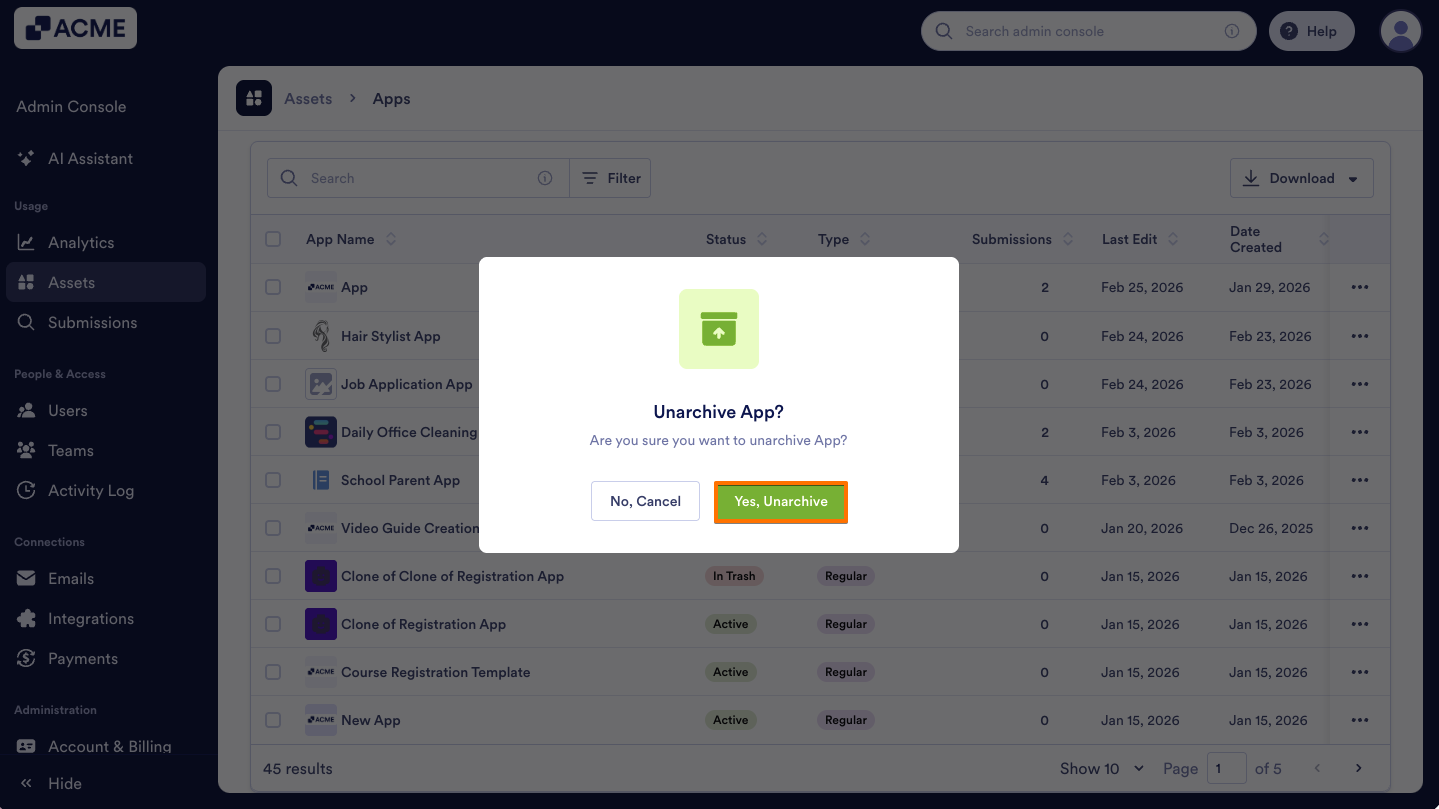 How to Archive or Unarchive Apps in Your Organization from the Admin Console Image-9