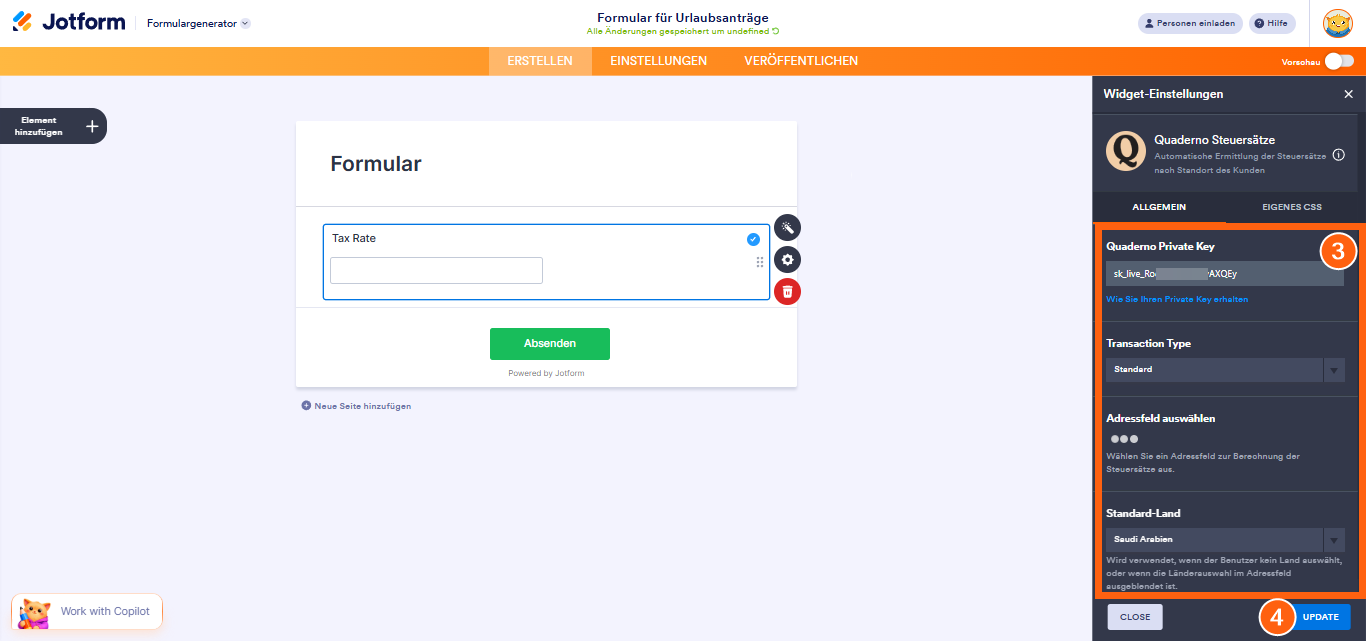 So berechnen Sie die Umsatzsteuer nach Standort mit dem Quaderno-Widget Image-3