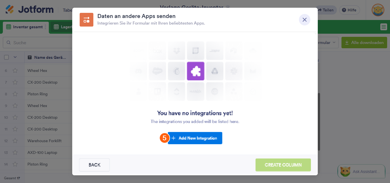 So senden Sie Daten in Jotform Tabellen an andere Apps Image-4