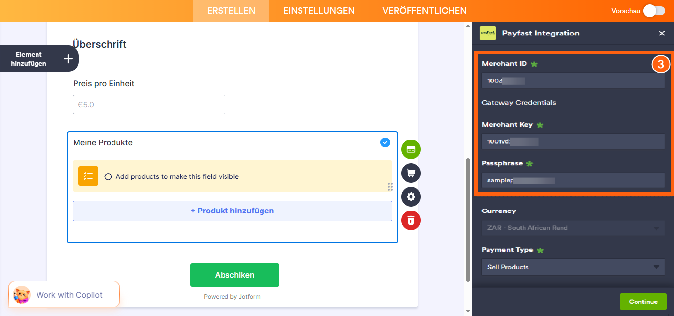 So integrieren Sie Ihr Formular in Payfast Image-3