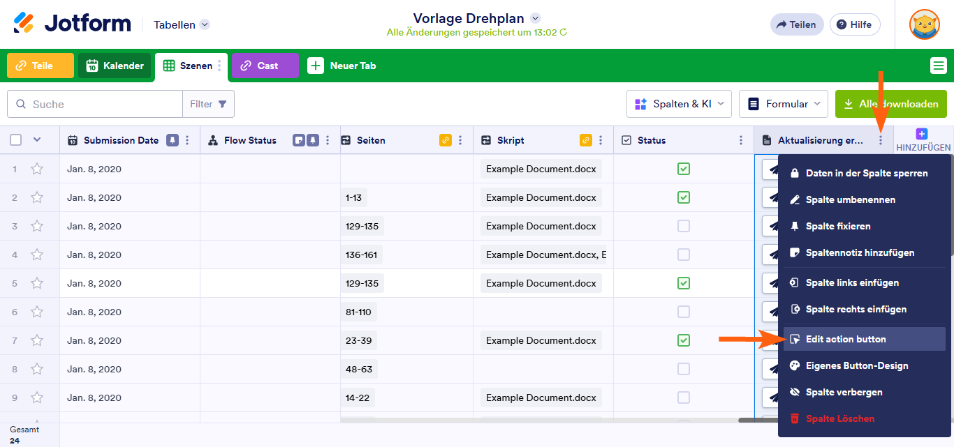 So fordern Sie Übermittlungsaktualisierungen in Jotform Tabellen an Image-6