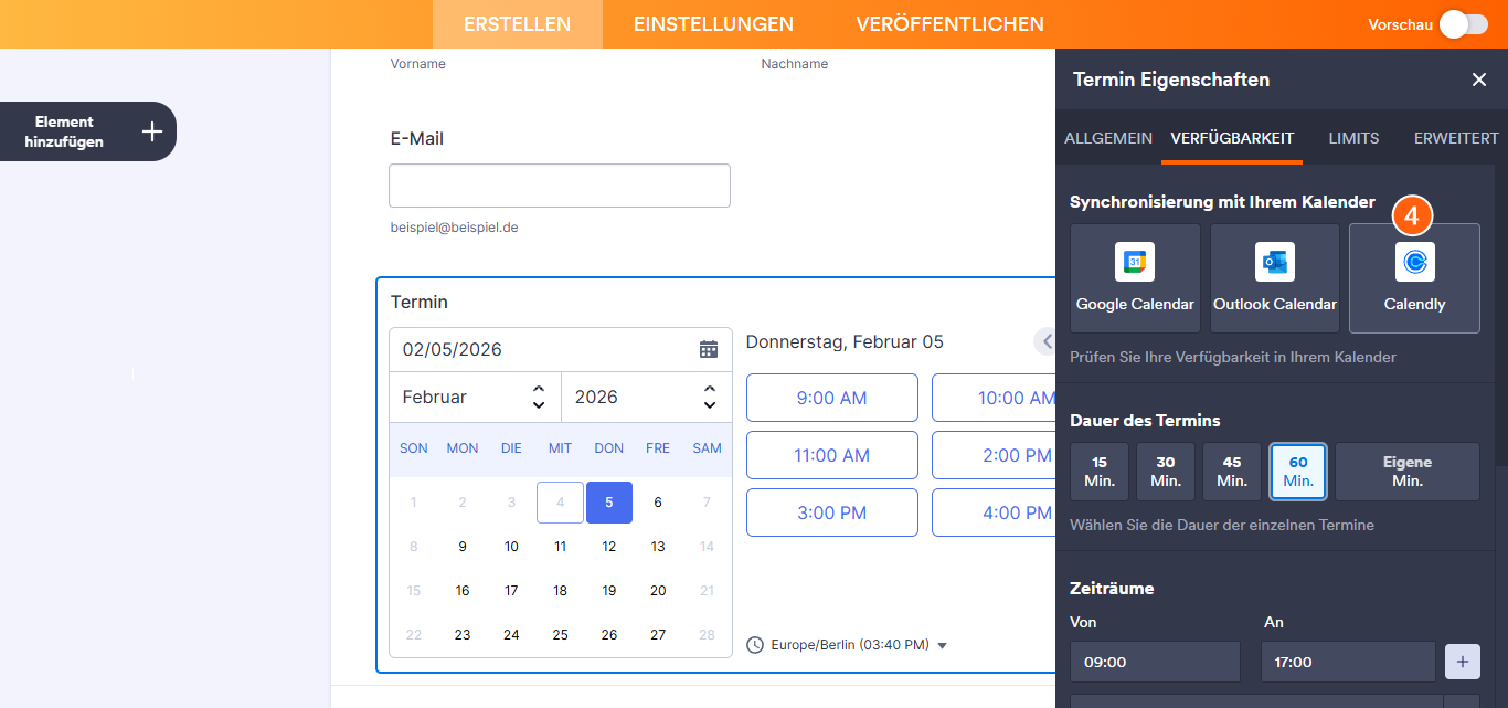Wie Sie das Calendly Widget hinzufügen und einrichten Image-4