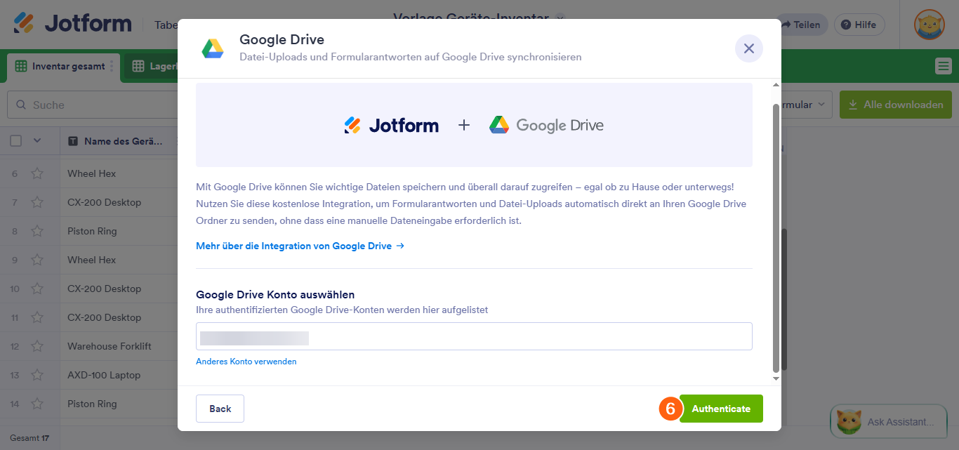 So senden Sie Daten in Jotform Tabellen an andere Apps Image-6