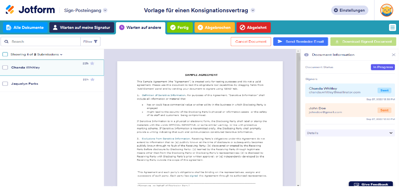 So verfolgen Sie den Unterzeichnungsprozess anderer Parteien Image-4