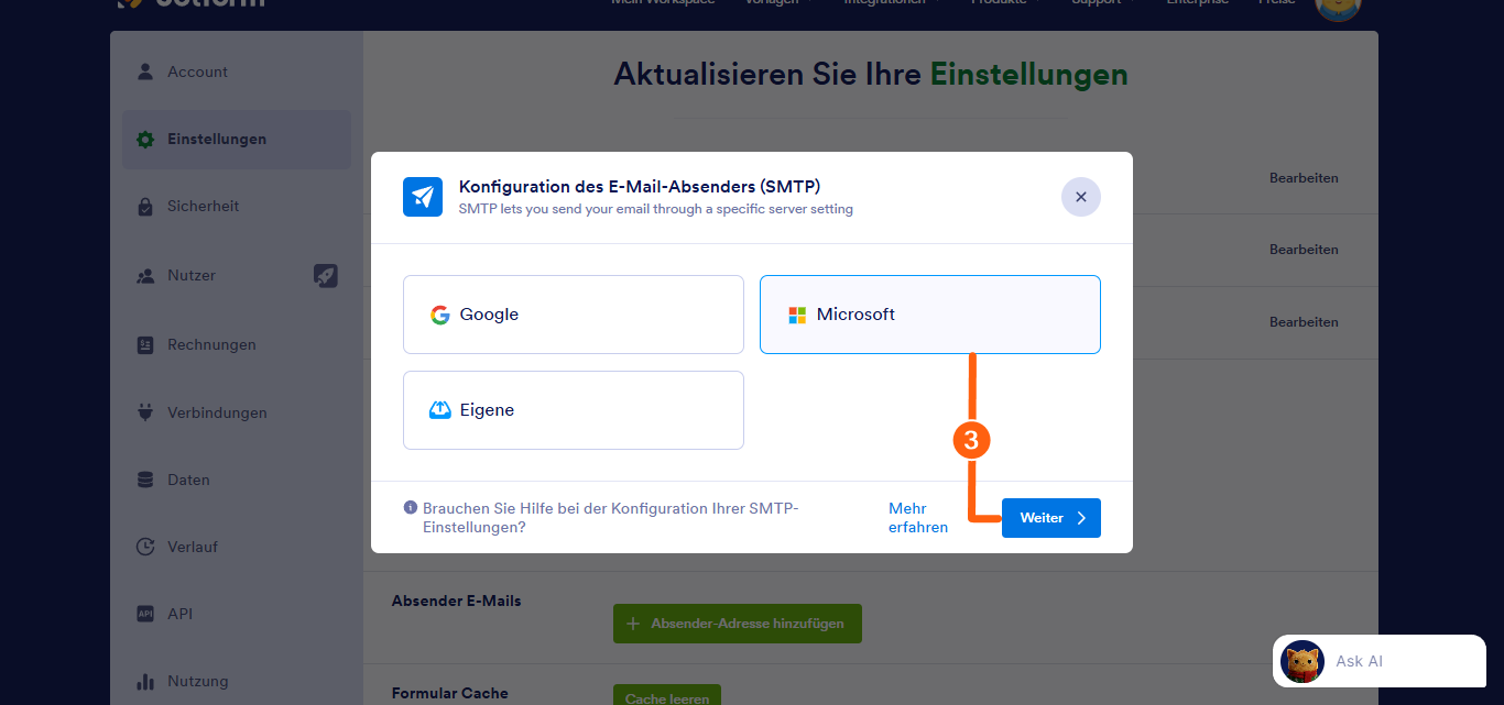 So verwenden Sie Microsoft Outlook als Absender-E-Mail über SMTP Image-2