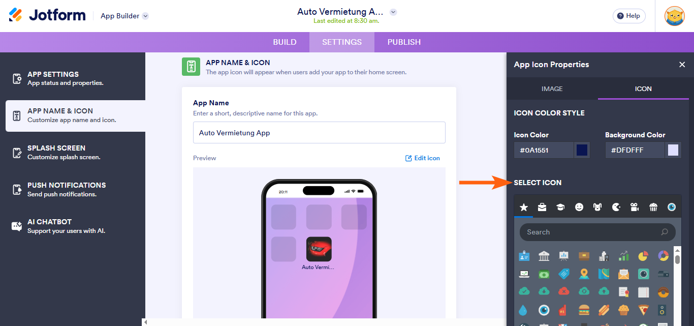 So ändern Sie den Namen und das Symbol des Geschäfts Image-2