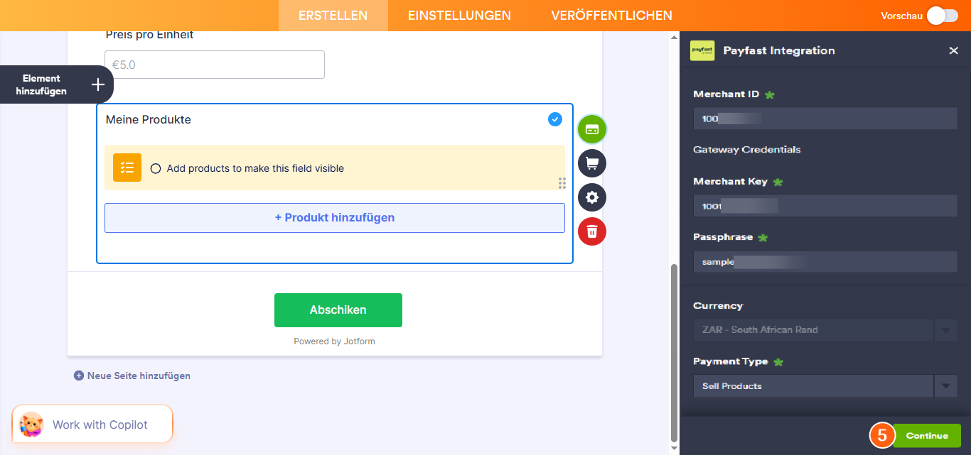 So integrieren Sie Ihr Formular in Payfast Image-5