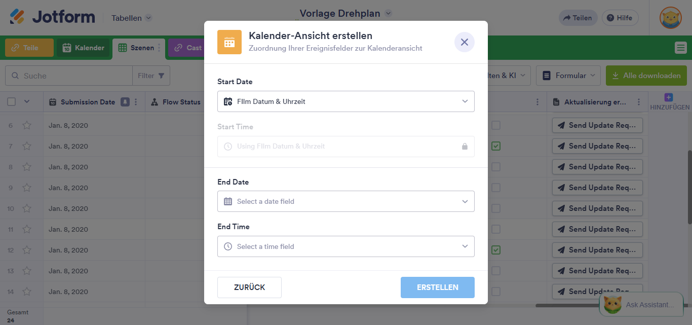 So fügen Sie Jotform Tabellen verschiedene Ansichten hinzu Image-6