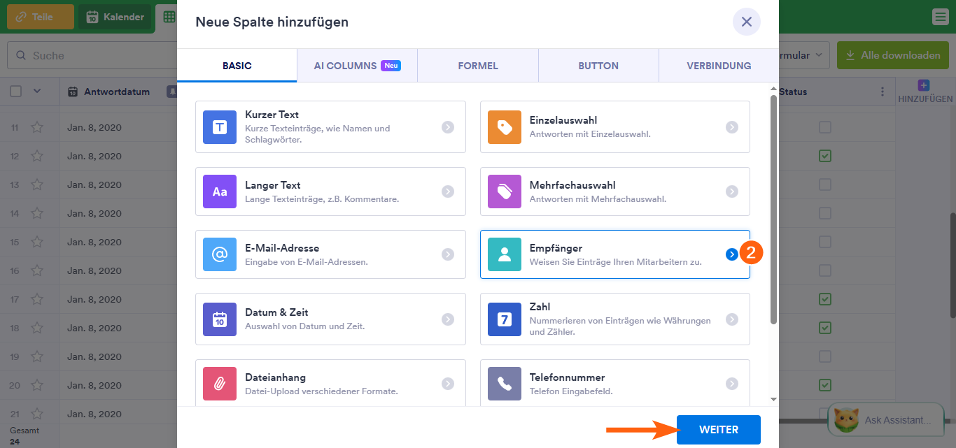 So weisen Sie Einträge in Jotform Tabellen Mitarbeitern zu Image-2