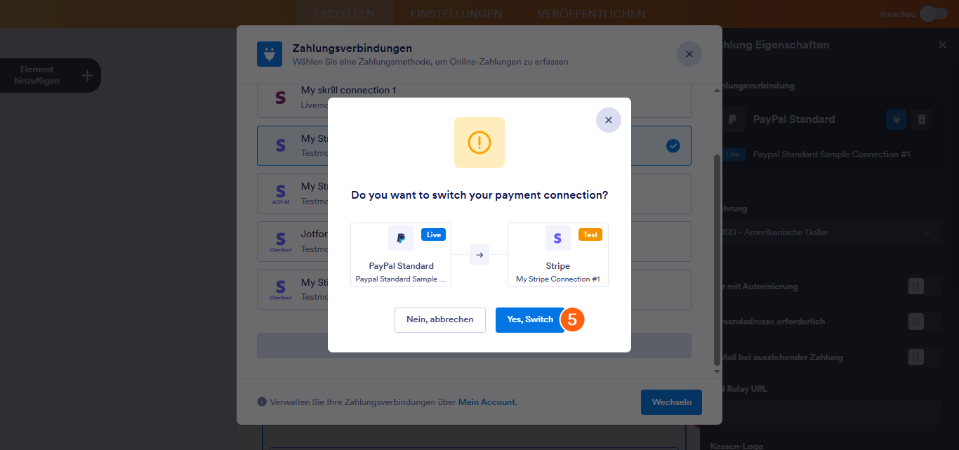 So fügen Sie wiederverwendbare Zahlungsverbindungen hinzu und verwalten sie Image-16