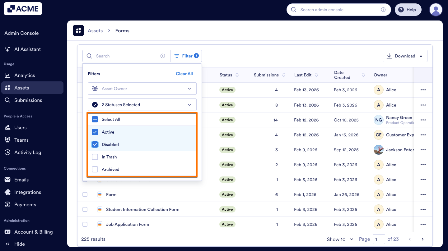 How to Enable or Disable Forms in your Organization from the Admin Console Image-26