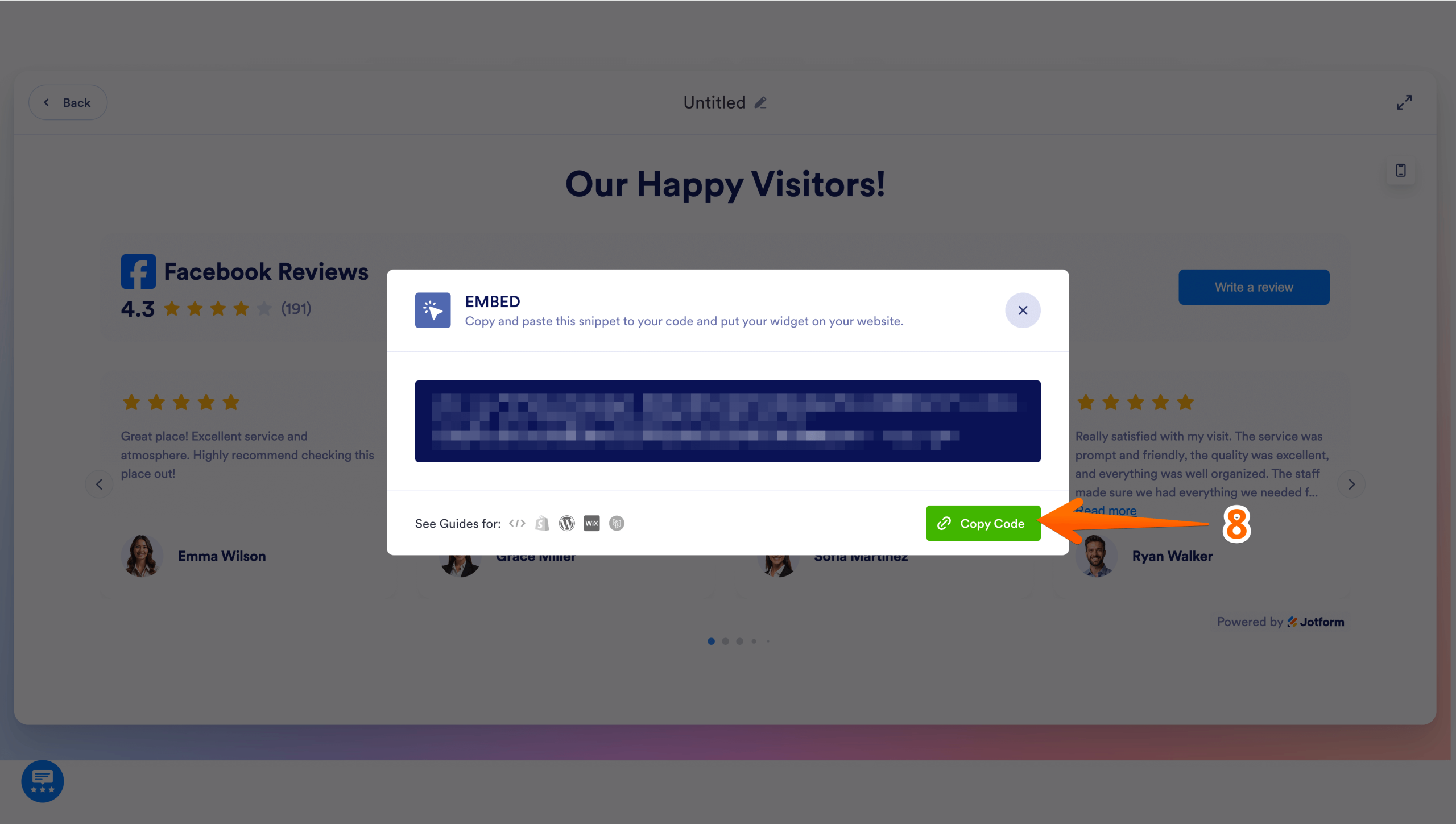 How to embed Facebook reviews on Squarespace Image-7