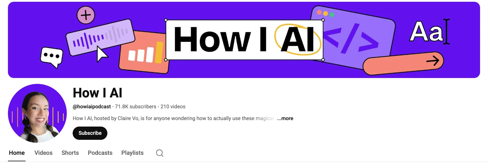 Screenshot of the YouTube channel “How I AI”