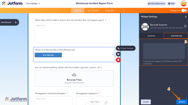 How to Add and Set Up the Barcode Scanner Widget on Your Form