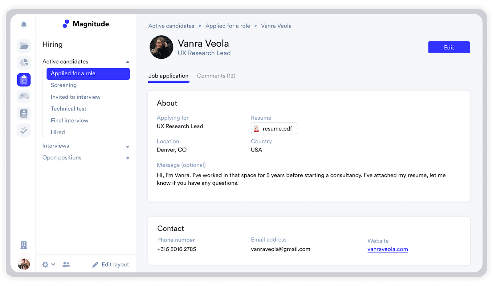 Screenshot of Stacker interface