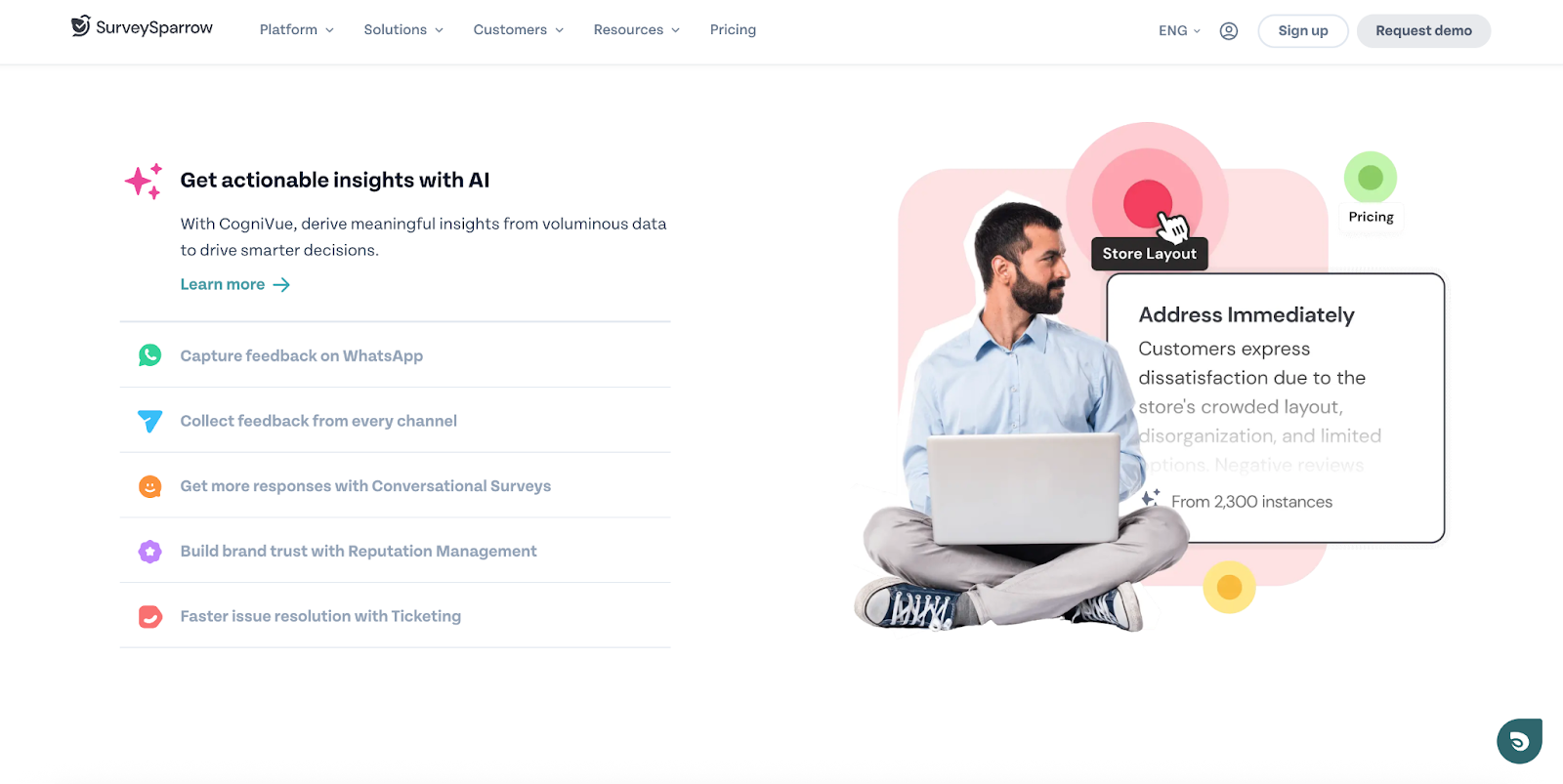 SurveySparrow Landing Page