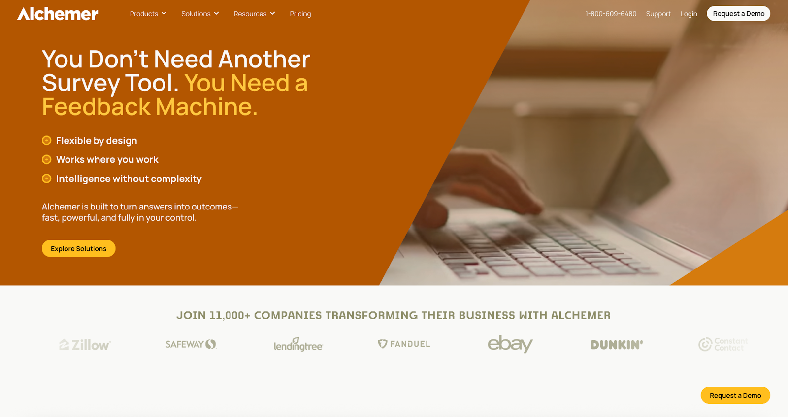 Alchemer Landing Page