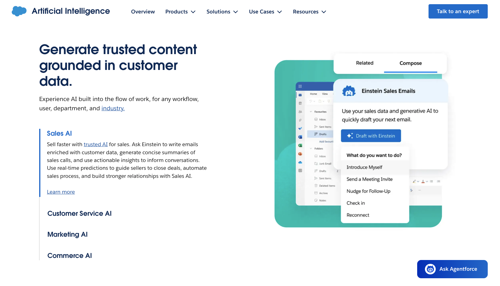 Salesforce Einstein Landing Page