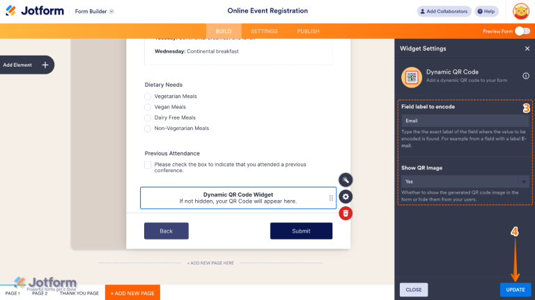 How to Add and Set Up the Dynamic QR Code Widget on Your Form