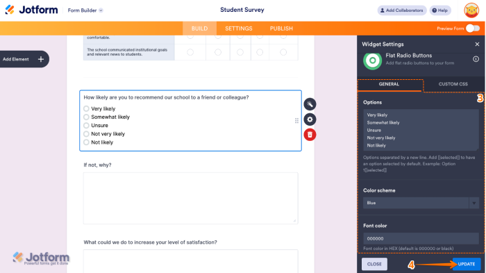 How to Add and Set Up the Flat Radio Buttons Widget on Your Form