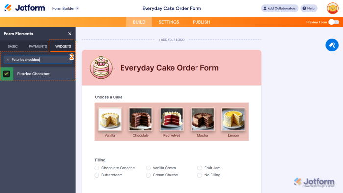 How to Add and Set Up the Futurico Checkbox Widget on Your Form
