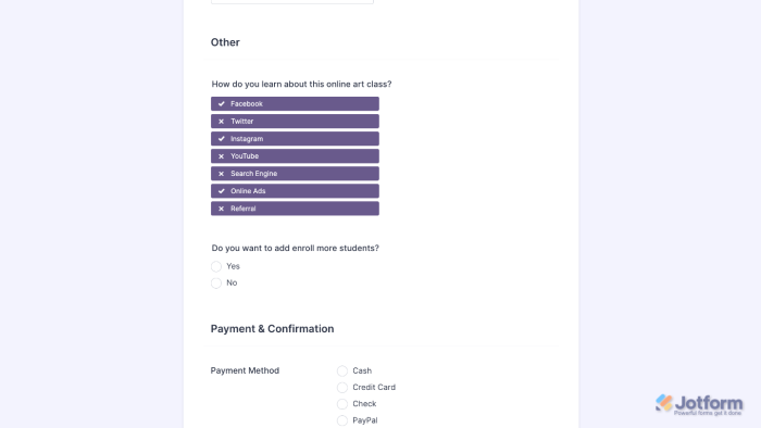 Order Form Checkboxes How to Add and Set Up the Line Checkbox Widget on Your Form