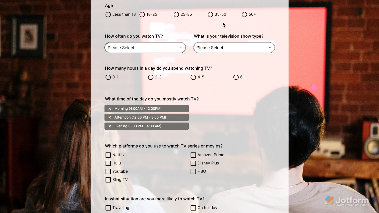 Line Radio Buttons widget preview displaying customized radio buttons arranged in a clean line layout