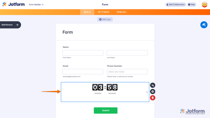 How to Add and Set Up the Countdown Widget on Your Form