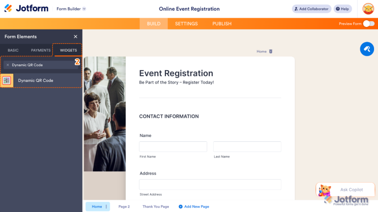 How to Add and Set Up the Dynamic QR Code Widget on Your Form