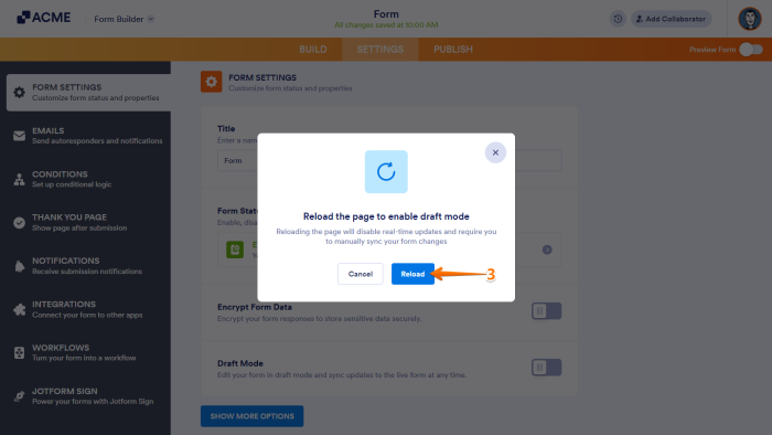 How to Use Draft Mode in Jotform