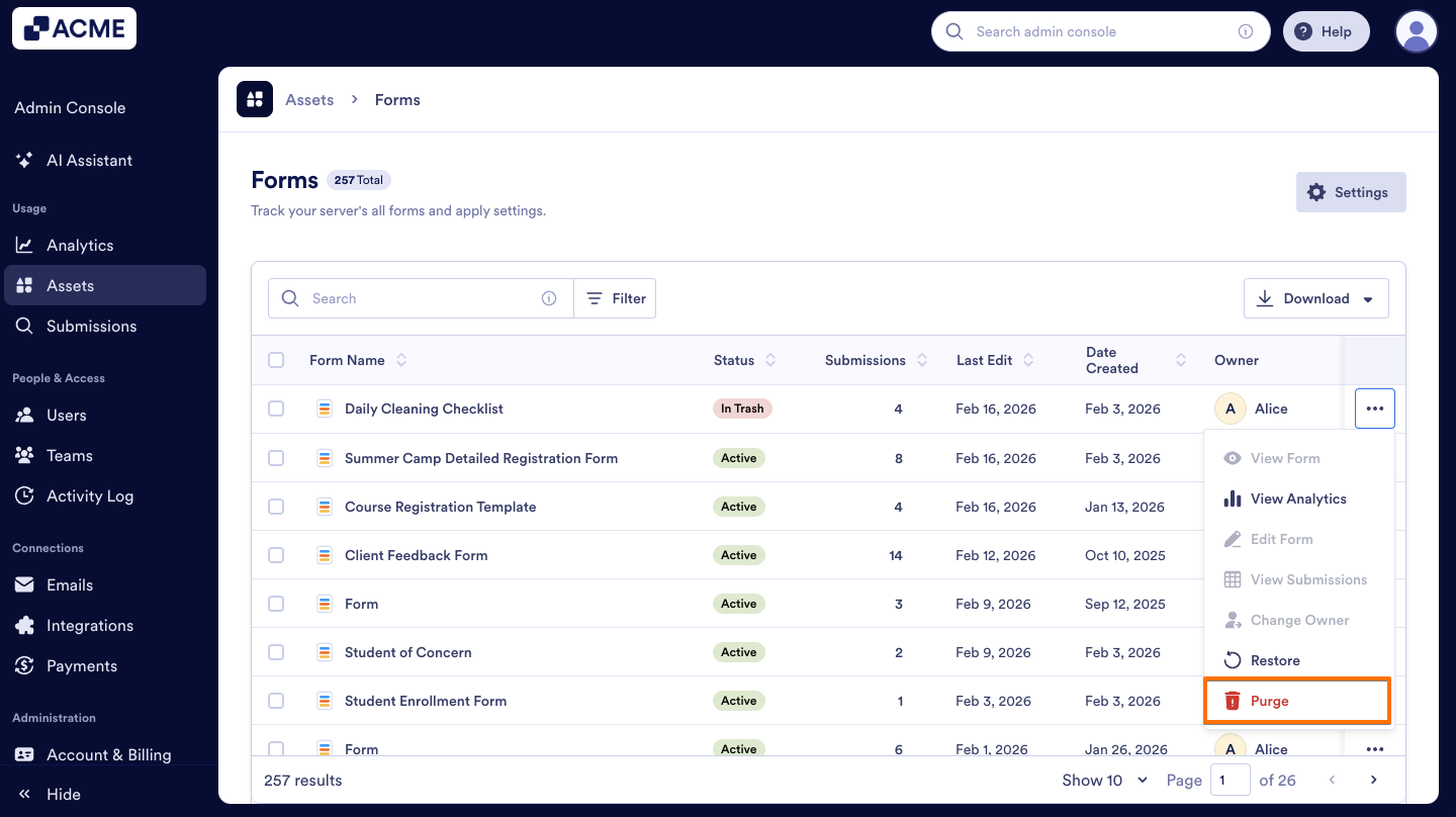 How to Trash or Restore Forms in Your Organization from the Admin Console Image-18