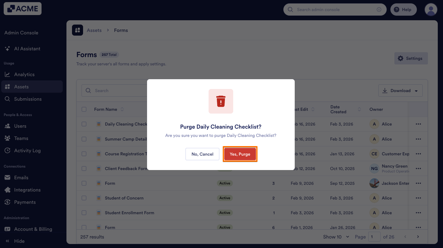 How to Trash or Restore Forms in Your Organization from the Admin Console Image-19