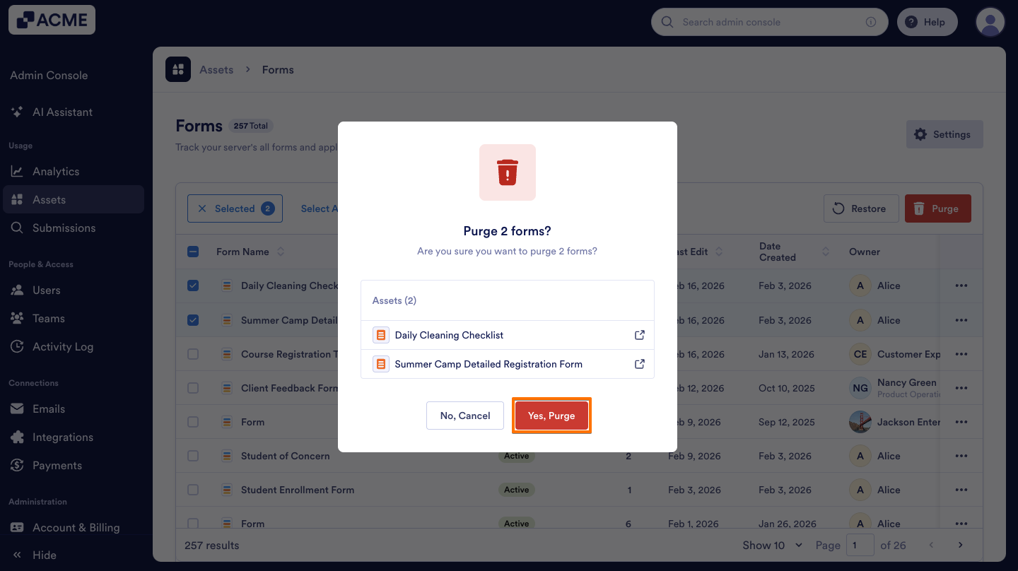 How to Trash or Restore Forms in Your Organization from the Admin Console Image-22