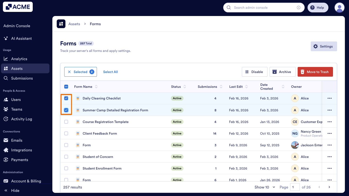 How to Trash or Restore Forms in Your Organization from the Admin Console Image-11