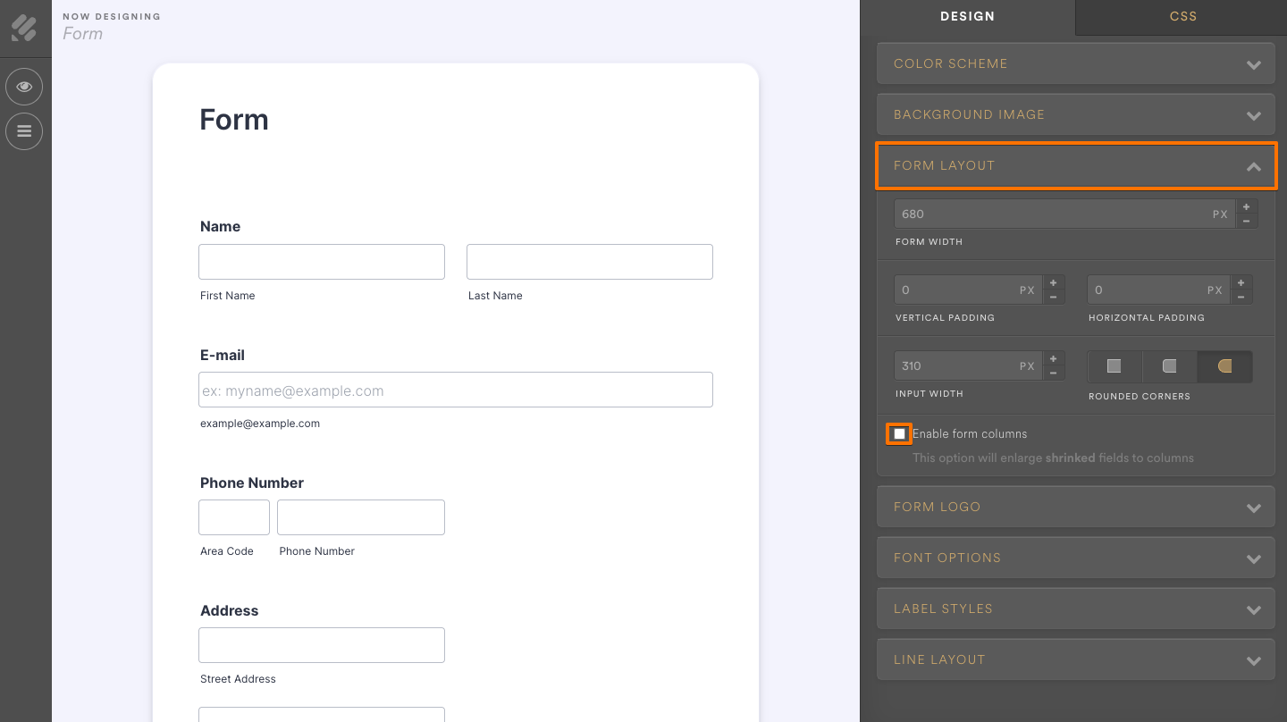 Setting Up Form Columns Image-6