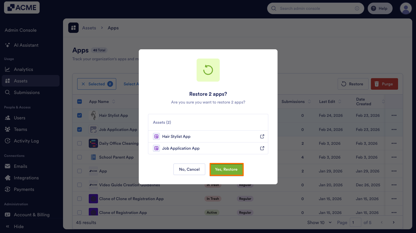 How to Trash or Restore Apps in Your Organization from the Admin Console Image-18
